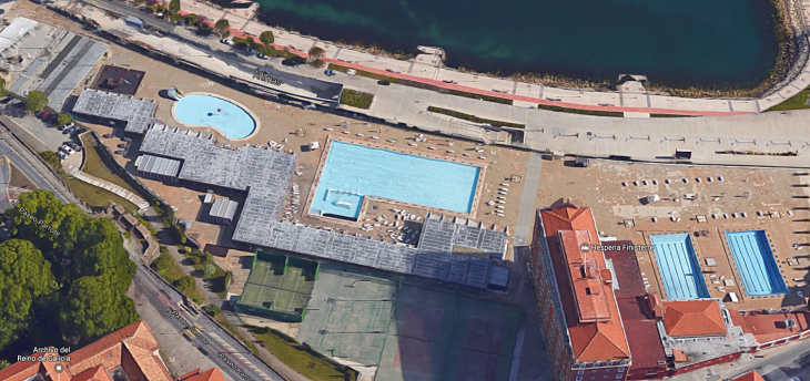 El complejo en vías de privatización en A Coruña. / Google