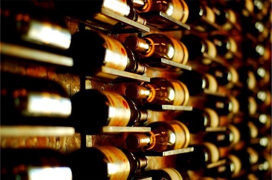 Botellas de vino.