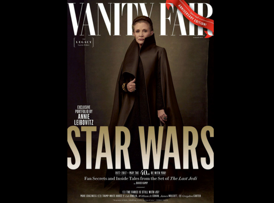 Carrie Fisher, actriz. Vanity Fair. (2)