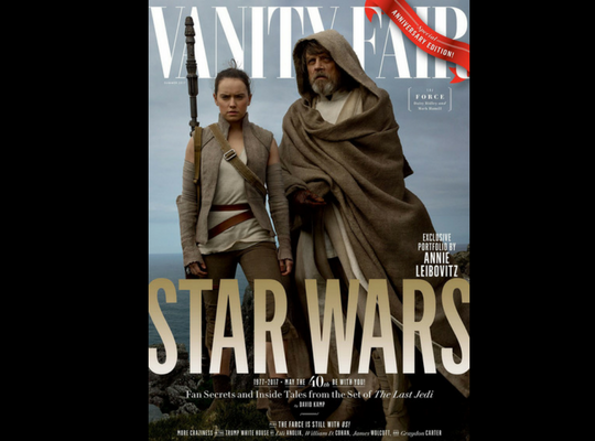 Daisy Ridley, actriz y Mark Hamill, actor. Vanity Fair.