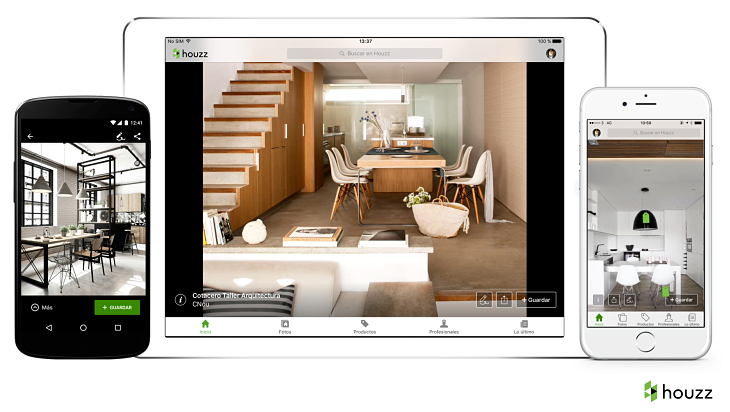 Contenidos de Houzz en distintos soportes. / Houzz
