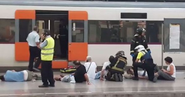 Heridos en el accidente. / Twitter