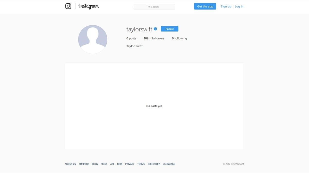 Instagram de Taylor Swift. / Captura de pantalla
