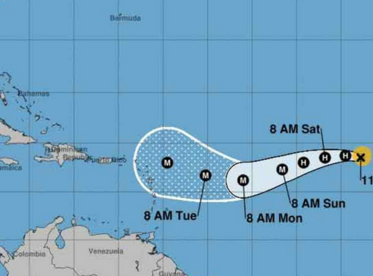 Paso del huracán Irma. Centro Nacional de Huracanes de Estados Unidos .