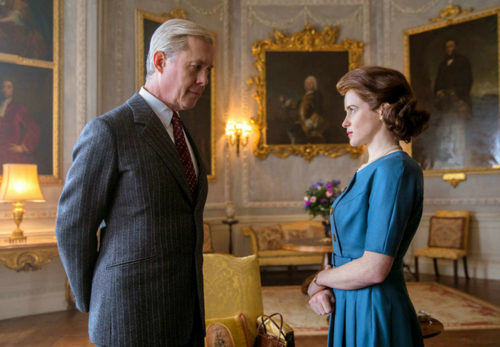 Alex Jennings,actor y Claire Foy, actriz. Netflix.