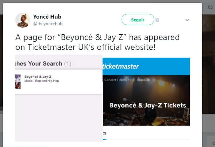 Tweet de una fanática - Screenshoot