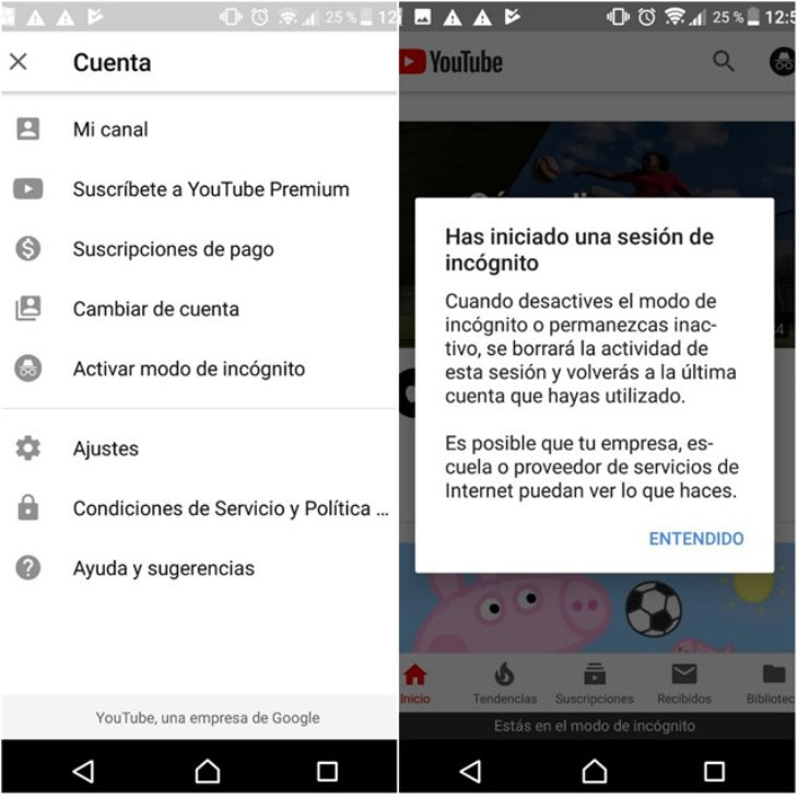 ¿Cómo activar el modo incógnito de YouTube? / Europapress.es