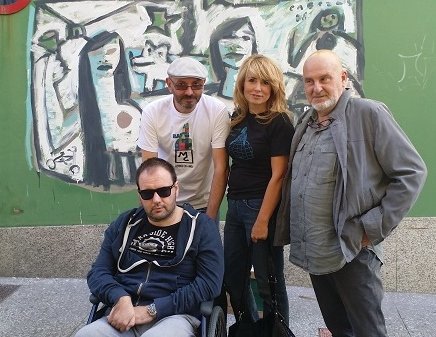 Jorge Cabezas,Hermida, María Fidalgo y Antón Reixa en Las Meninas - copia