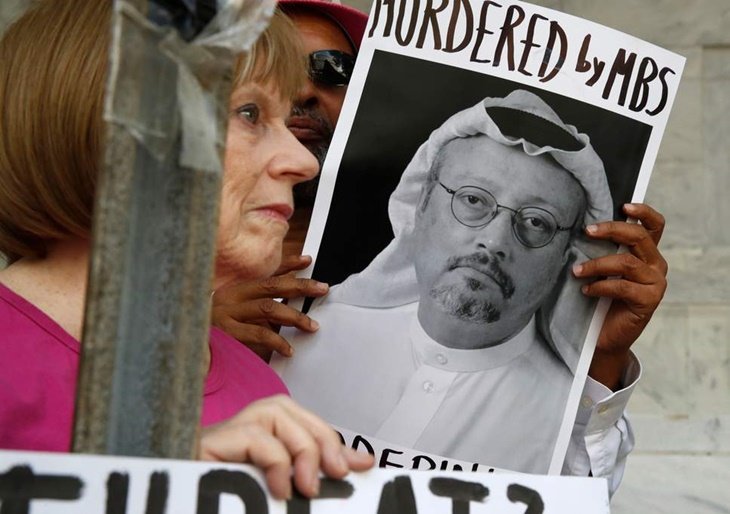 Manifestación por el asesinato de Jamal Khashoggi, periodista saudí. / RR SS.