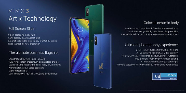 Xiaomi Mi Mix 3. / @DonovanSung