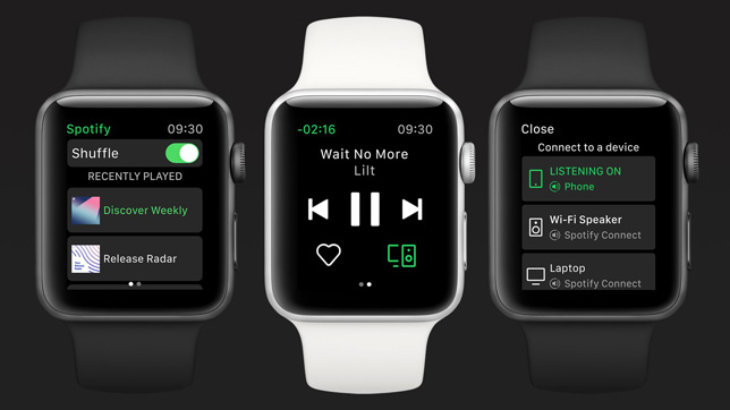 Spotify en el Apple Watch. / RRSS.