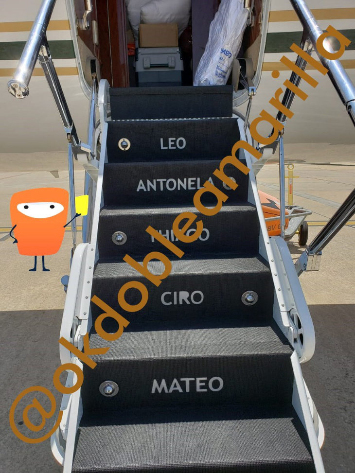 El nuevo avión de Lionel Messi. / @okdobleamarilla