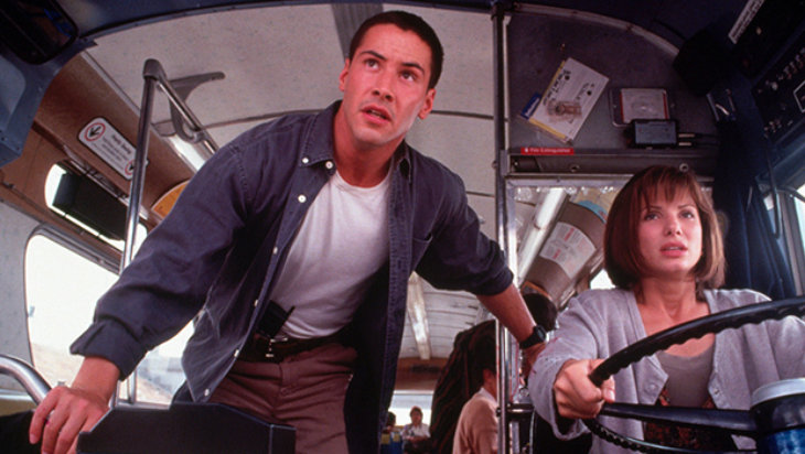 Sandra Bullock y Keanu Reeves, en Speed. / RRSS.
