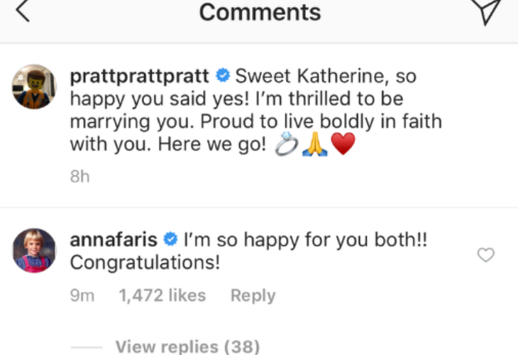 Chris Pratt y Katherine Schwarzenegger se comprometieron y el anillo es increíble. / Cosmopolitan.