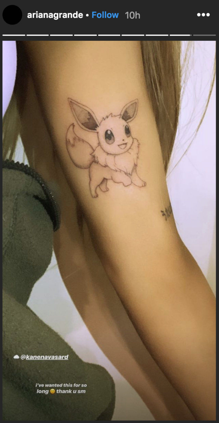 El nuevo tatuaje de Ariana Grande. / RRSS.
