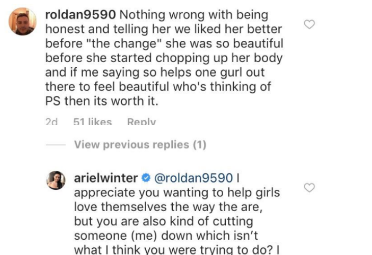 Ariel Winter se enfrentó a un fanático que la acusó de hacerse cirugía plástica. / Cosmopolitan.
