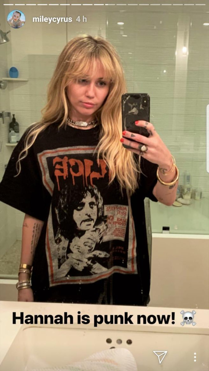 Miley Cyrus revive a Hannah Montana. / Instagram.