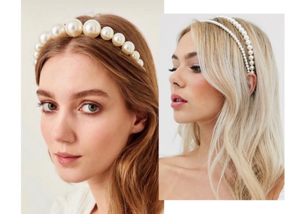 Diademas con perlas. Pinterest.