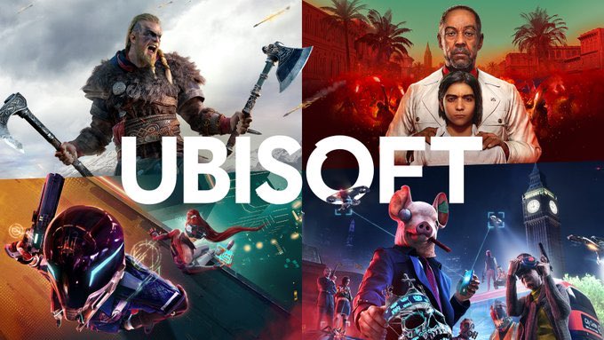 Logo Ubisoft con los juegos presentados en la conferencia. / RRSS
