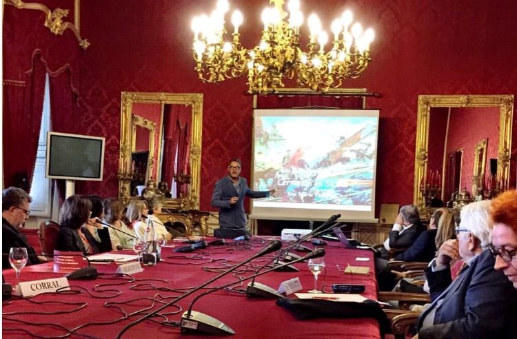 Paz Gago en el Palazzo Reale de Sicila