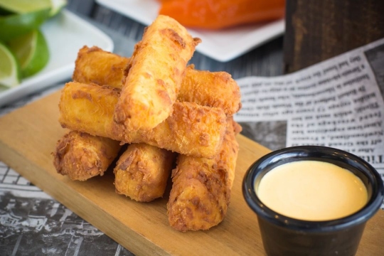 Yuca huancaína. Chef Carlos Brescia.