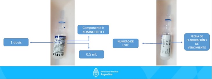 <p>Vacuna Sputnik V. Nueva presentación de la 1º dosis</p>
