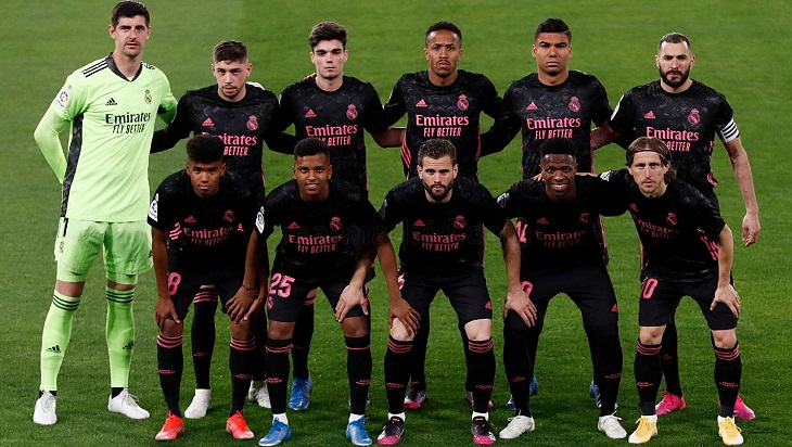 Equipo del Real Madrid titular ante el Granada. realmadrid.com
