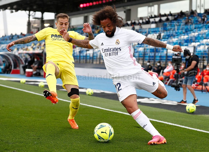 Marcelo entreno en el segundo tiempo para darle movilidad al equipo. realmadrid.com