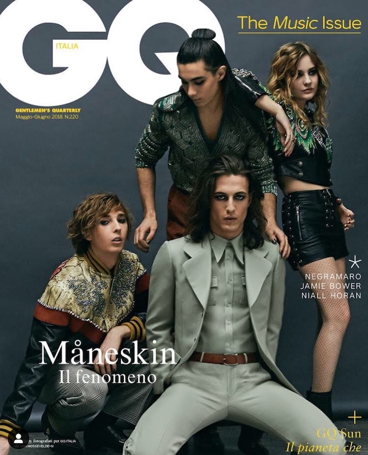 Måneskin en la portada GQ mayo 2018.