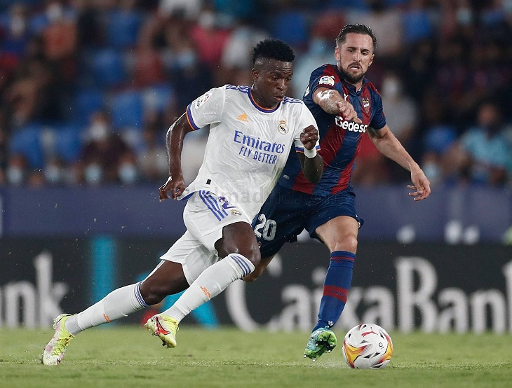 Vinícius Jr. muestra su gran velocidad. realmadrid.com