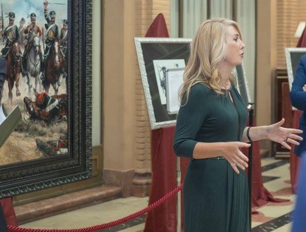 Fidalgo en una de las exposiciones