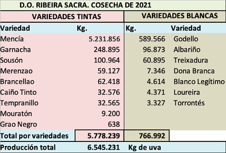 D. O. Ribeira Sacra Cosecha 2021