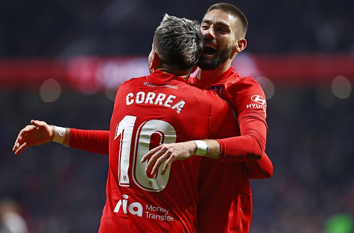 Correa consiguió el 2-2 cuando el reloj marcaba los 90 minutos. / @Atleti