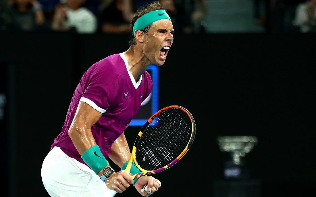 Rafael Nada celebra su pase a la final del Australia Open. @AustralianOpen