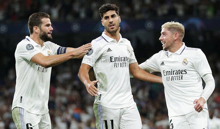 Marzo Asensio anota su primer gol de la temporada. realmadrid.com