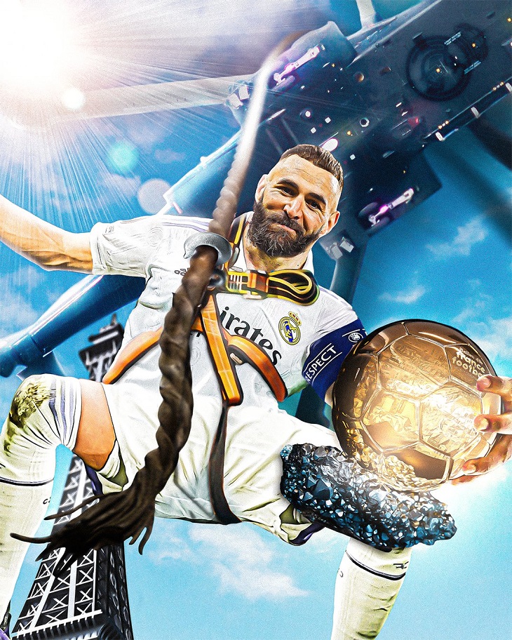 Karim Benzema con el Balón de Oro.. @RealMadrid