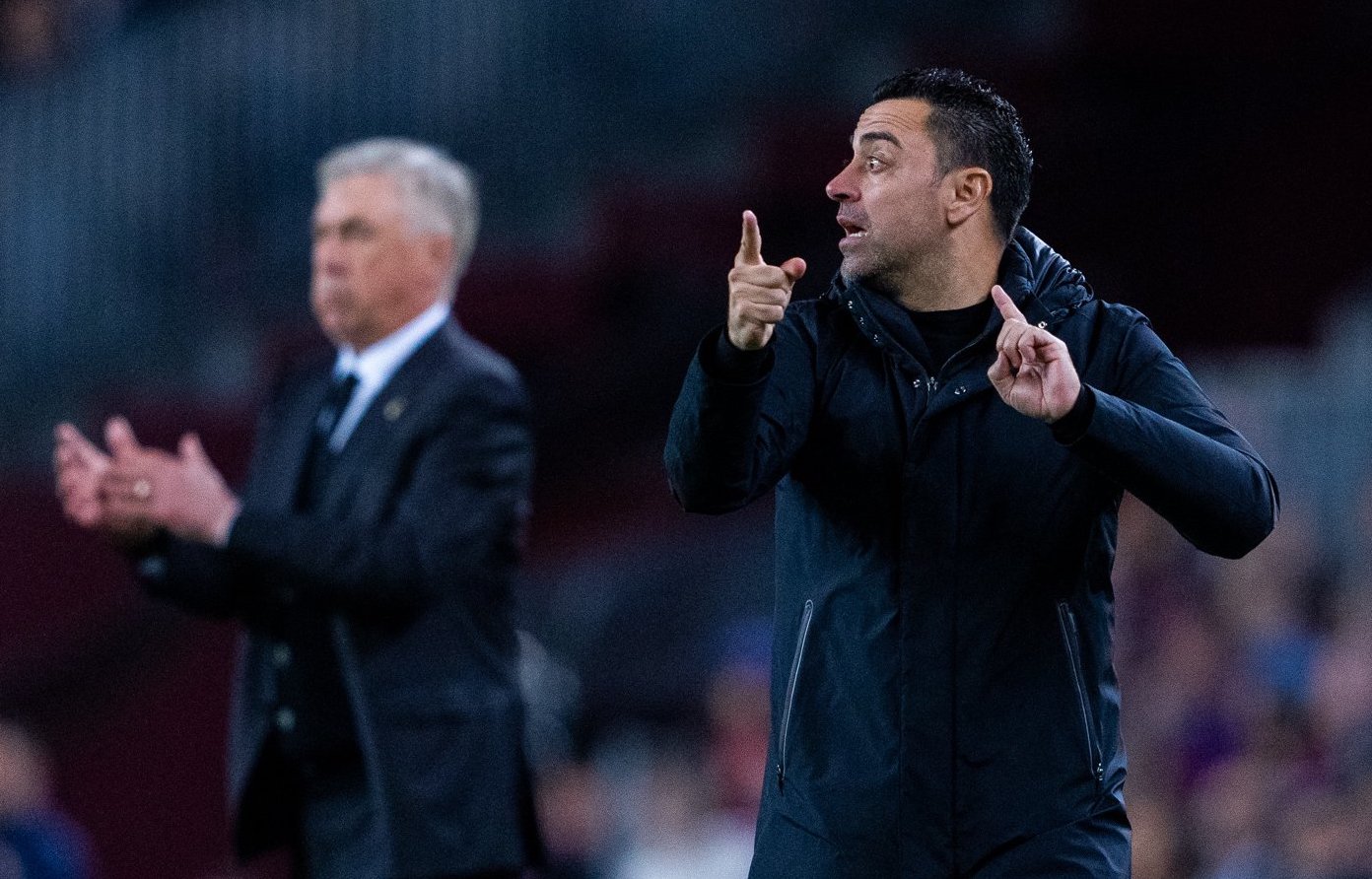 Xavi le ha ganado el duelo a Ancelotti en tres ocasiones. @FCBarcelona