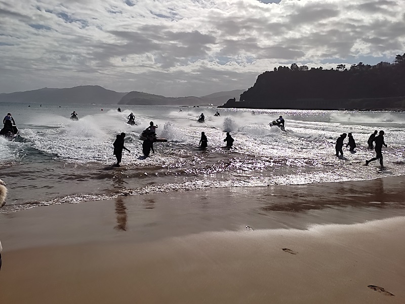Salida de la playa