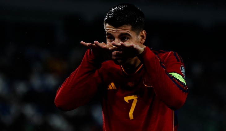 Alvaro Morada, delantero de la selección de España. @SEFutbol