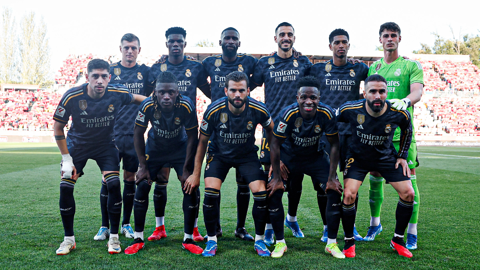 Once del Real Madrid en Montilivi. / @realmadrid