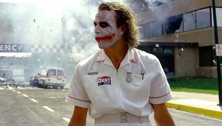 La memorable escena en la que el Joker explota todo un hospital. / Productora