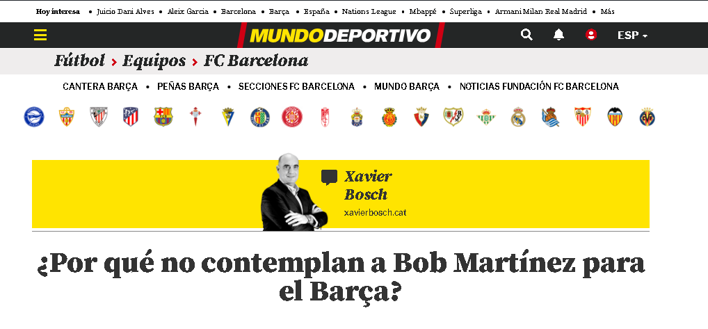La columna de Xavier Bosch. / mundodeportivo.com