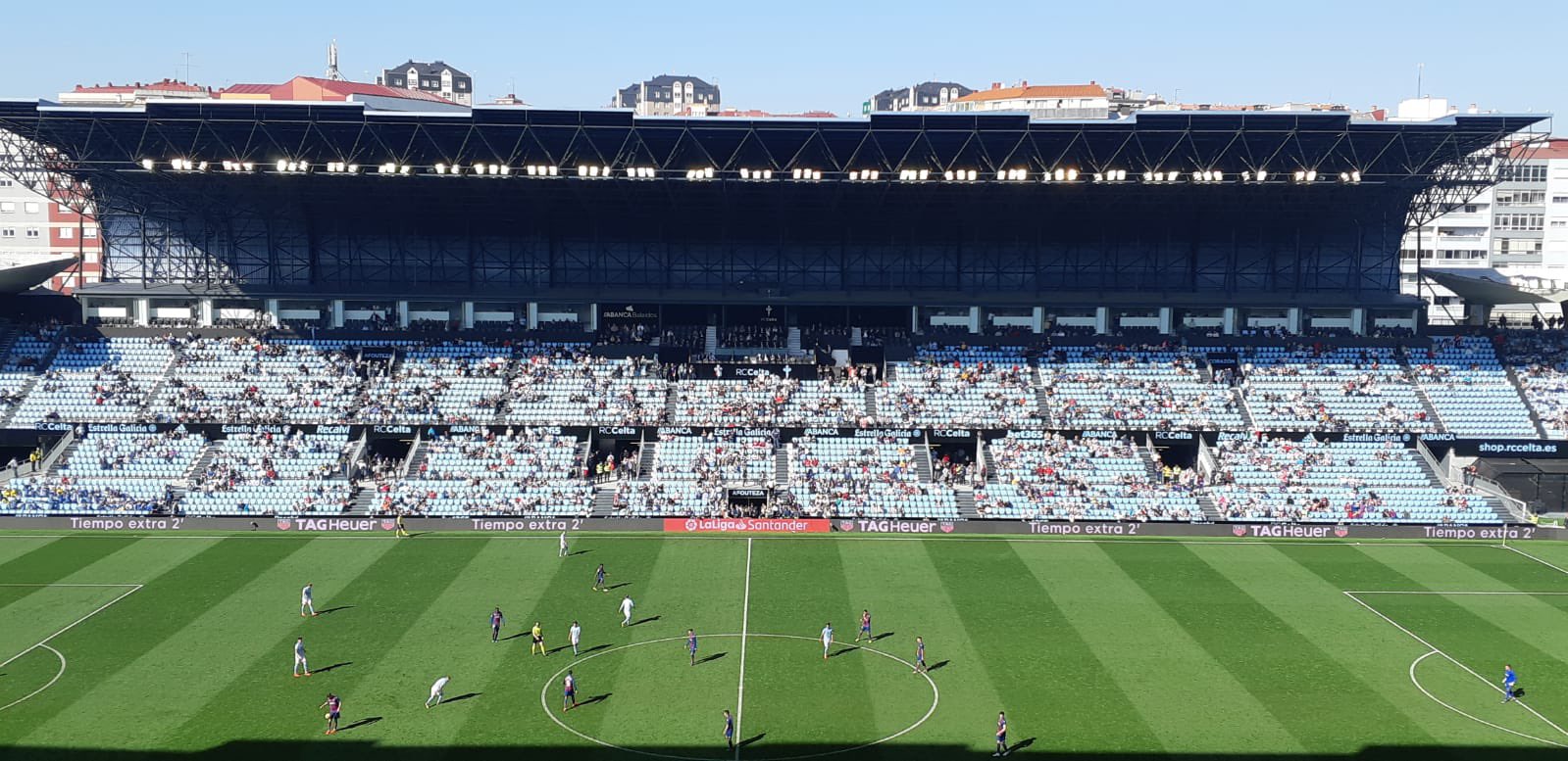 Grada del Estadio de Balaídos medio vacía. / @Twitter