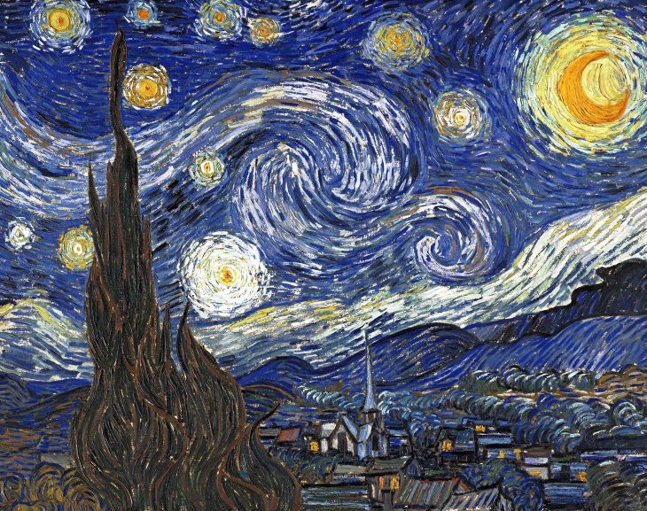 La noche estrellada, Vincent van Gogh. 1889. / RR.SS.