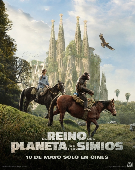 El reino del planeta de los simios, con la Sagrada Familia de fondo. / 20th Century Studios