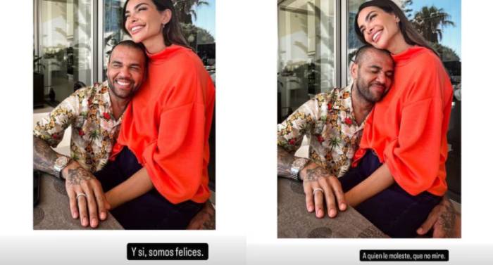 Joana Sanz y Dani Alves disfrutando de sus vacaciones./   Instagram