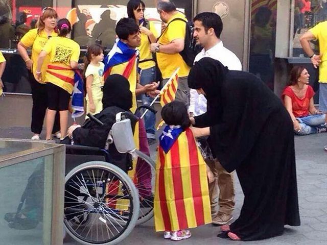 Familia marroqui en Barcelona.