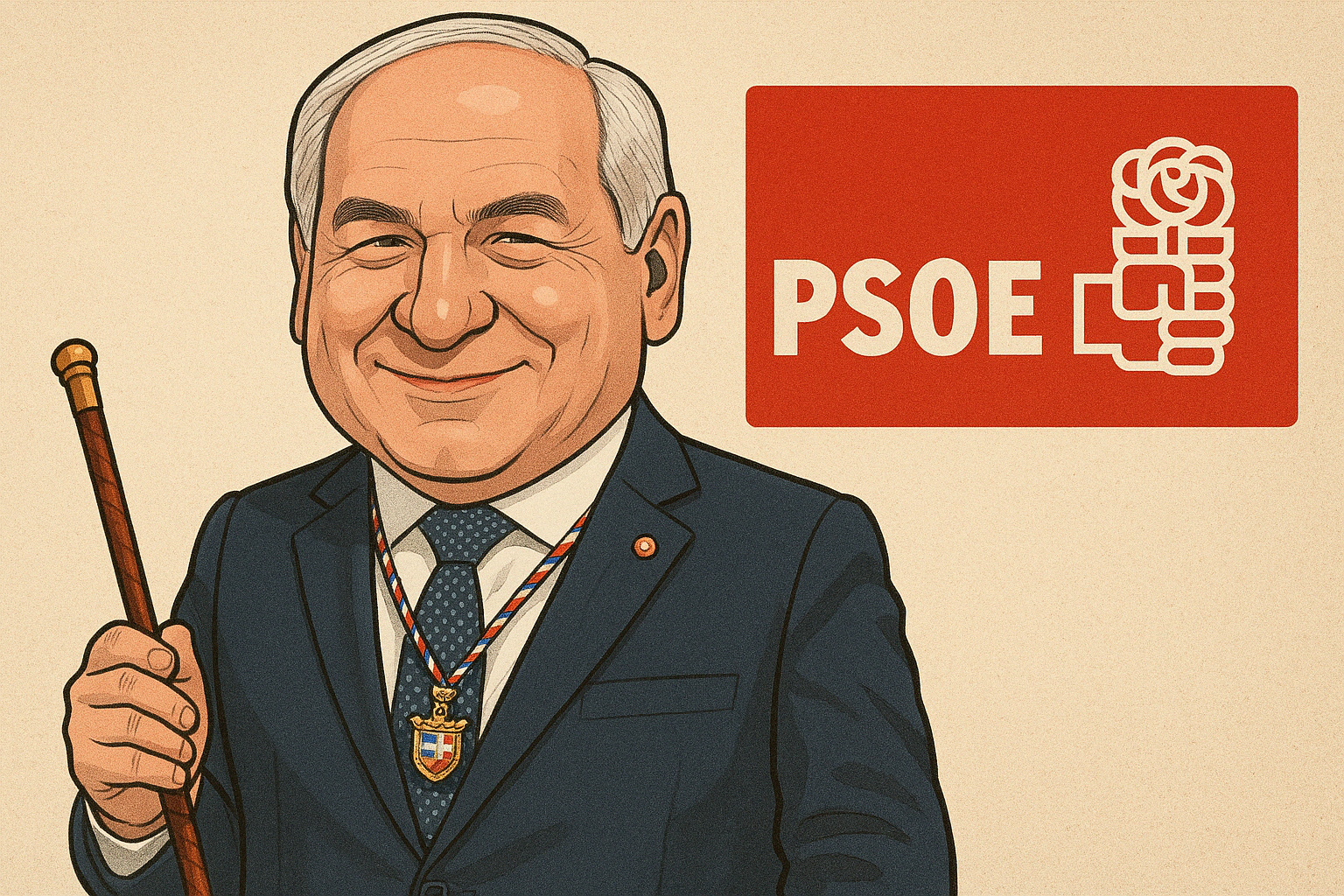 Caricatura del socialista José Tomé. / Mundiario