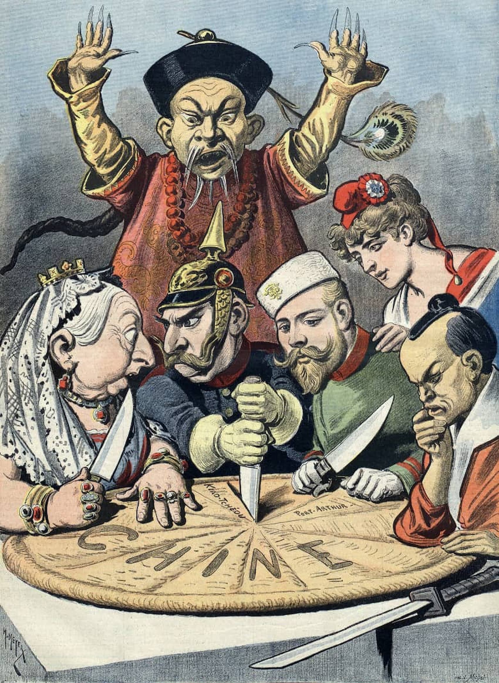 Ilustración. Durante el llamado Siglo de la Humillación, China fue dividida como un pastel, entre las potencias de la época. / Archivo del autor.