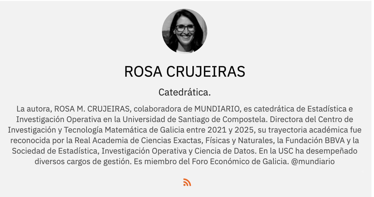 Rosa Crujeiras. / Mundiario